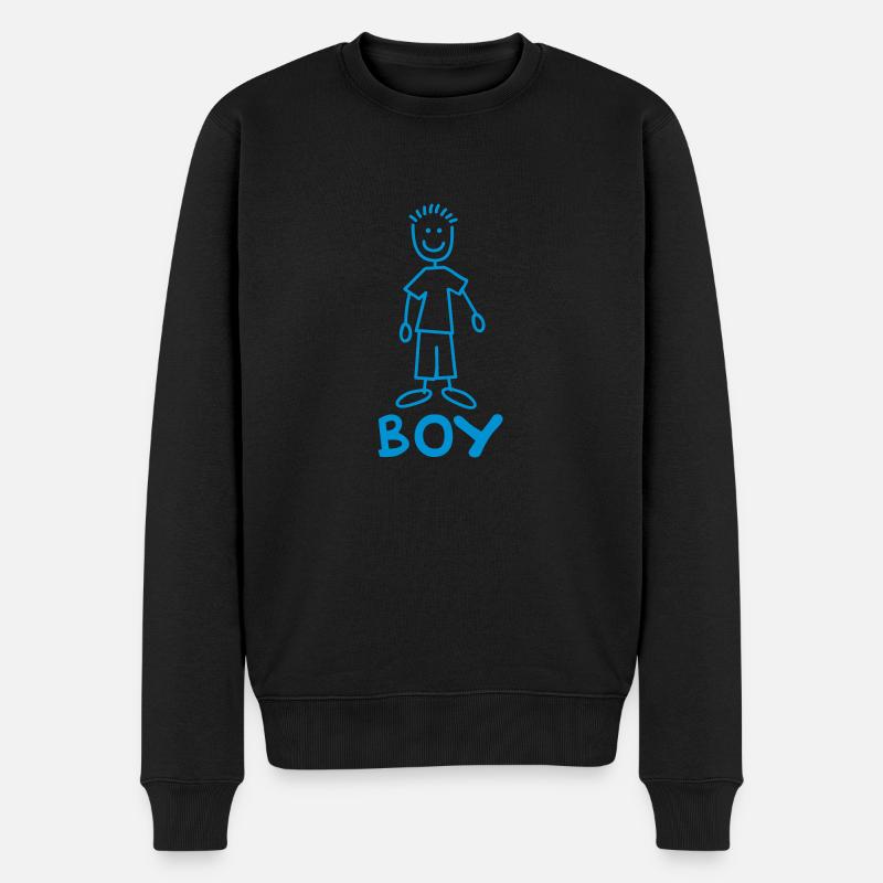 Boy - Männer Premium Bio Pullover - Schwarz