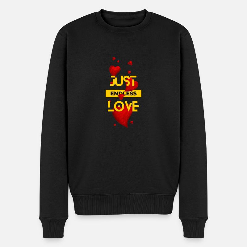Amour sans fin - Pull Premium bio Homme - noir