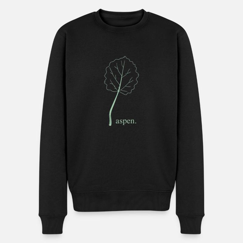 aspen. - Männer Premium Bio Pullover - Schwarz