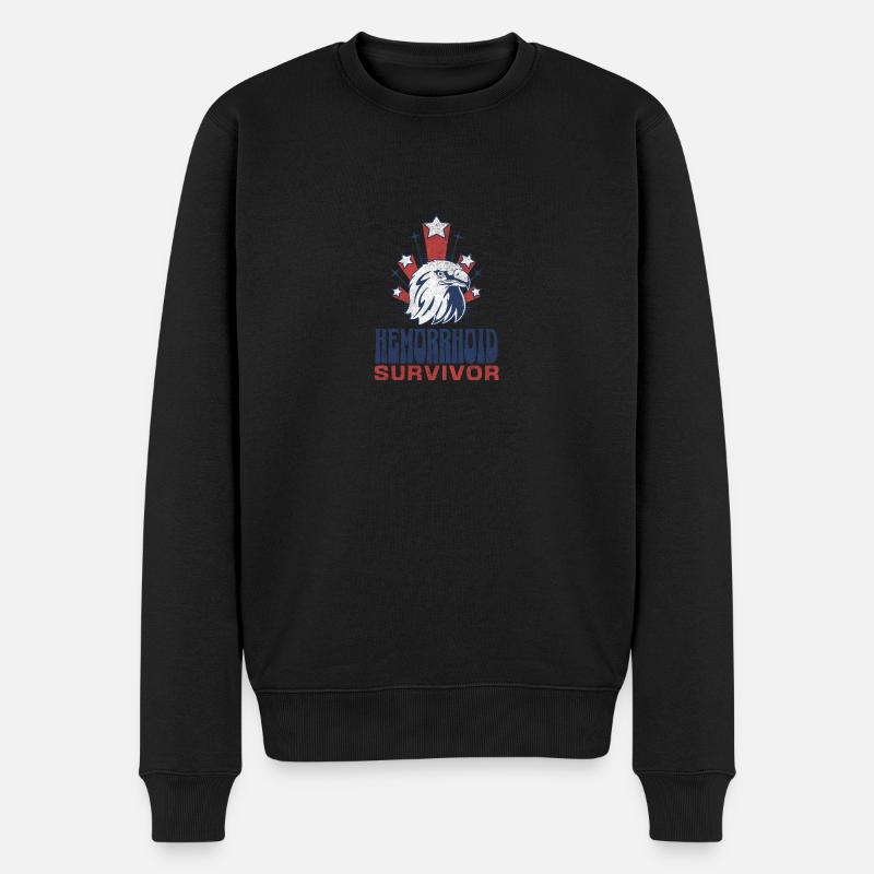 Survivant des hémorroïdes - Pull Premium bio Homme - noir