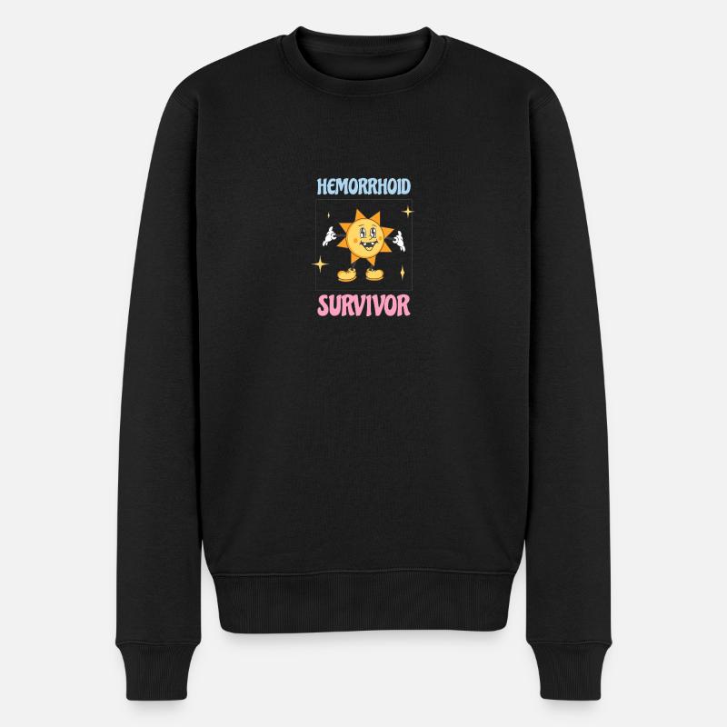 Survivant des hémorroïdes - Pull Premium bio Homme - noir