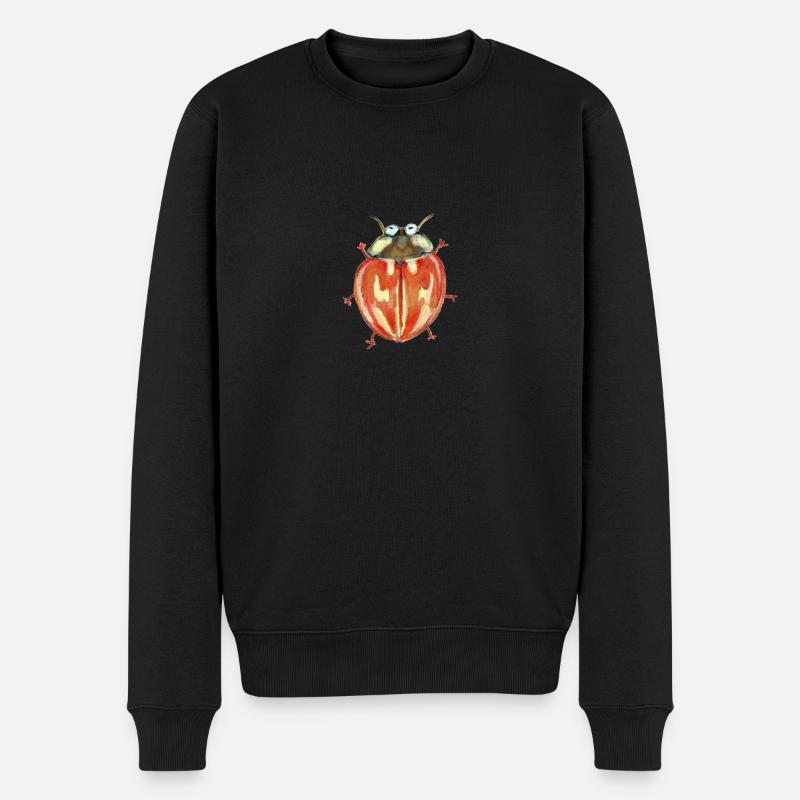Coccinelle rayée - Pull Premium bio Homme - noir