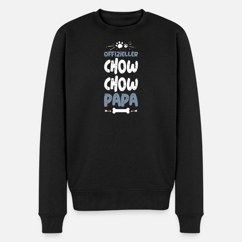 Chow Chow Papa officiel - Pull Premium bio Homme - noir