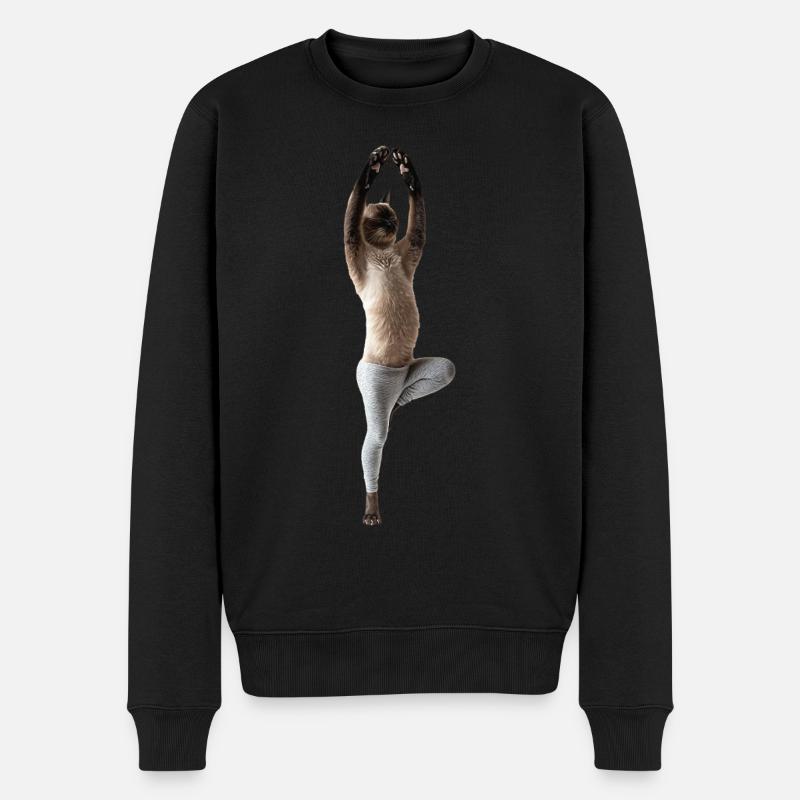 Siamese - Männer Premium Bio Pullover - Schwarz