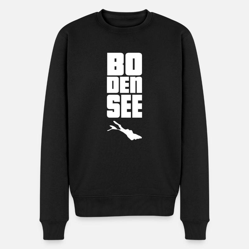 Bodensee - Männer Premium Bio Pullover - Schwarz