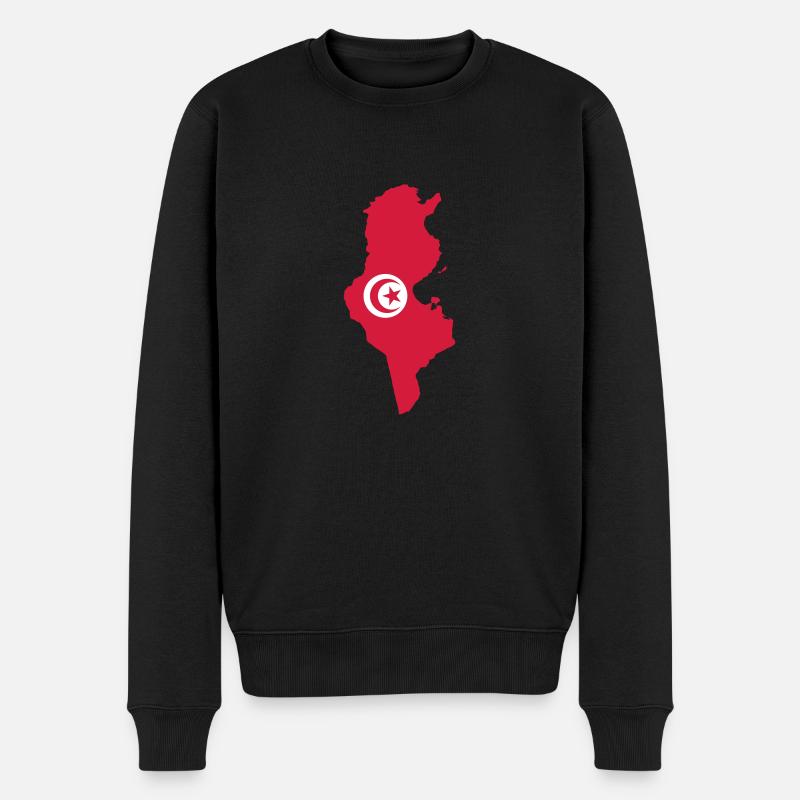 Tunesien - Männer Premium Bio Pullover - Schwarz