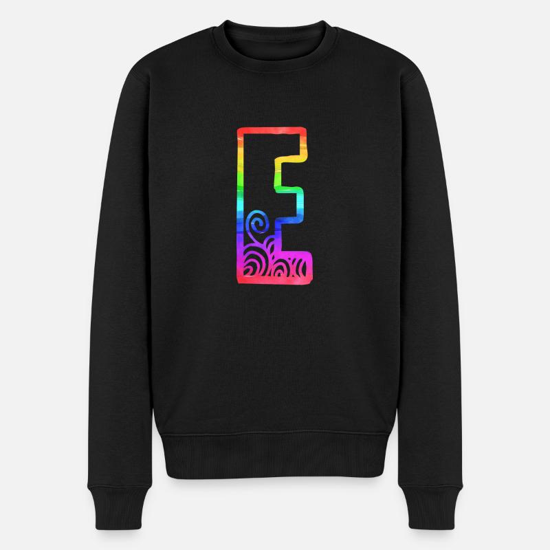 regenbogen e - Männer Premium Bio Pullover - Schwarz