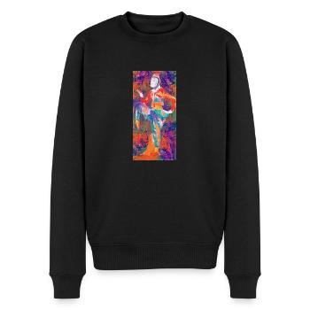 AsianFigure - Men's Premium Organic Jumper - black - Front - Nico (187cm)