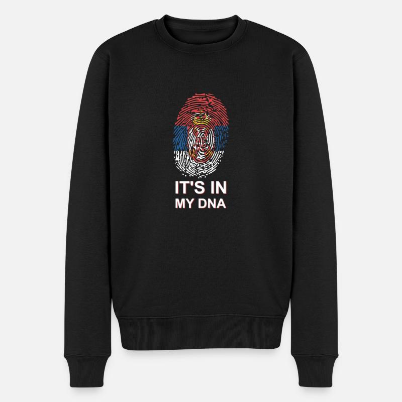 Serbien DNA - Männer Premium Bio Pullover - Schwarz