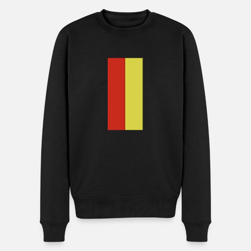 Couleurs rouge jaune - Pull Premium bio Homme - noir