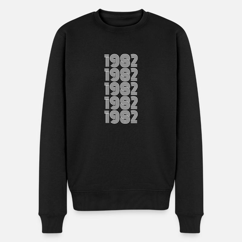 1982 - Männer Premium Bio Pullover - Schwarz