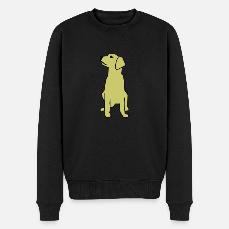 Labrador / Guide Dog - Männer Premium Bio Pullover - Schwarz