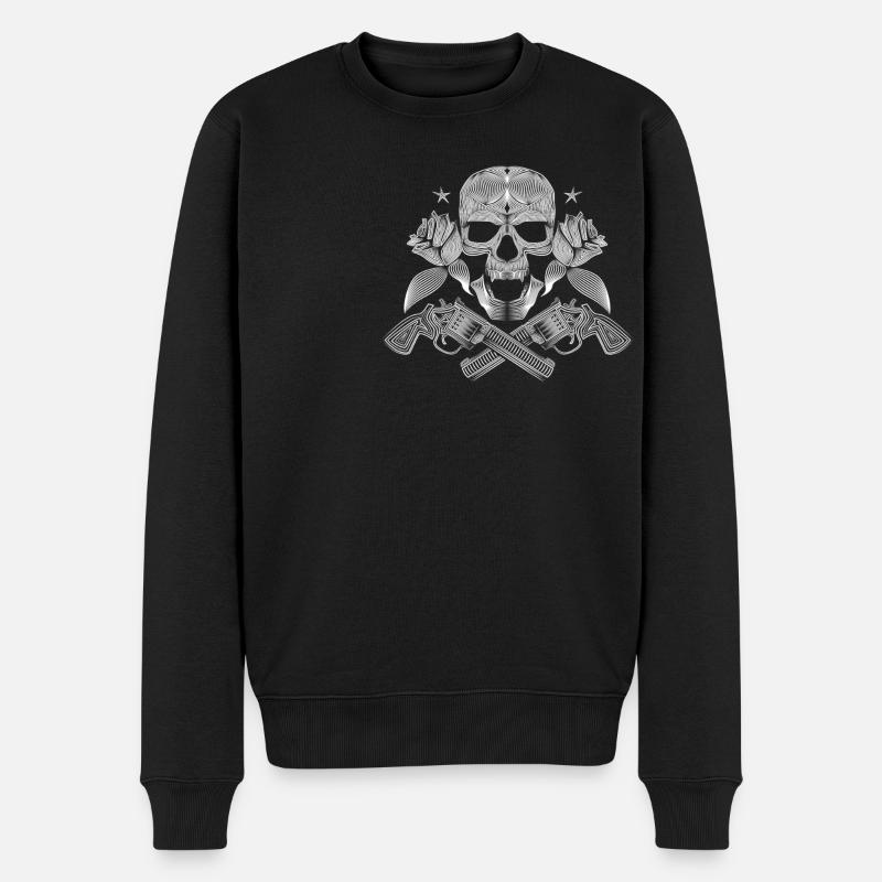 Le crâne - Pull Premium bio Homme - noir