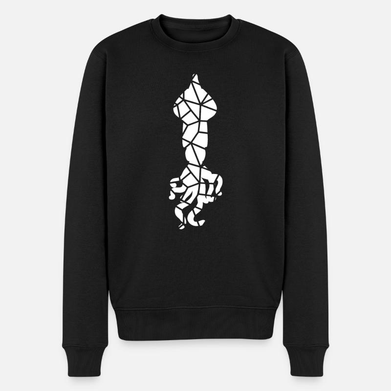 Tintenfisch - Männer Premium Bio Pullover - Schwarz