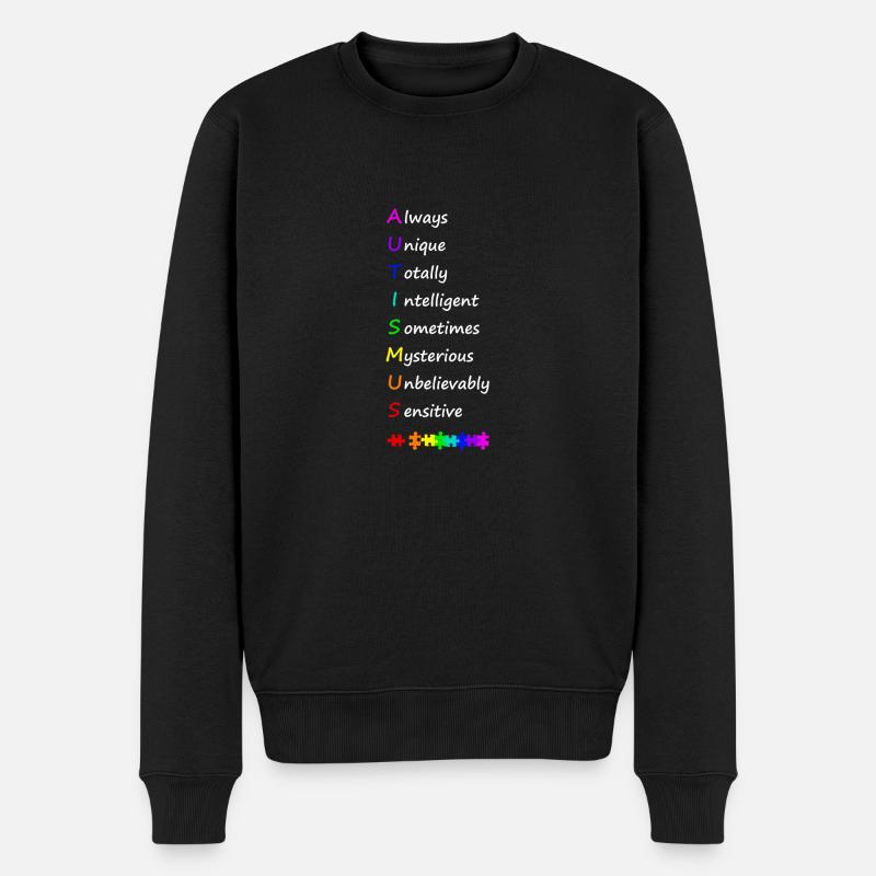 Autismus - Männer Premium Bio Pullover - Schwarz