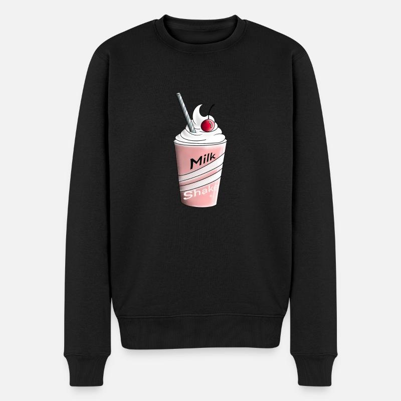 Milk Shake - Männer Premium Bio Pullover - Schwarz