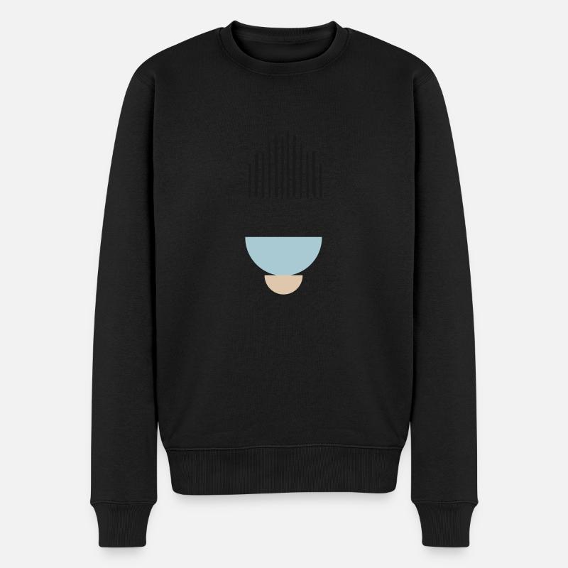 Abstraktes Design - Männer Premium Bio Pullover - Schwarz