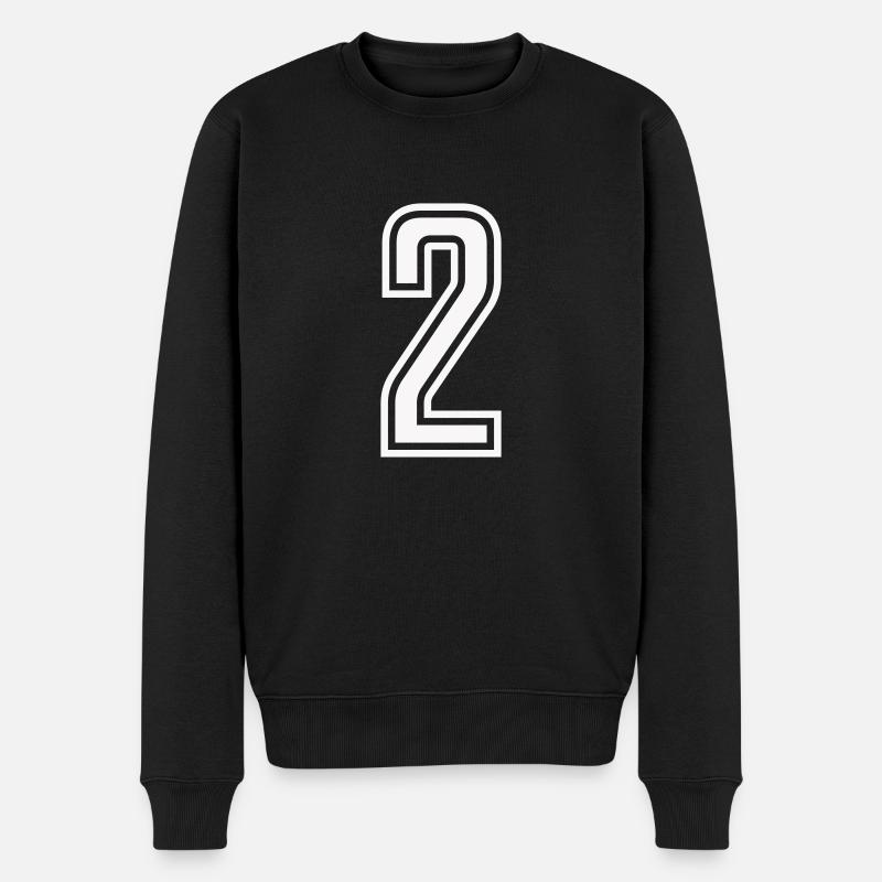 2 - Männer Premium Bio Pullover - Schwarz