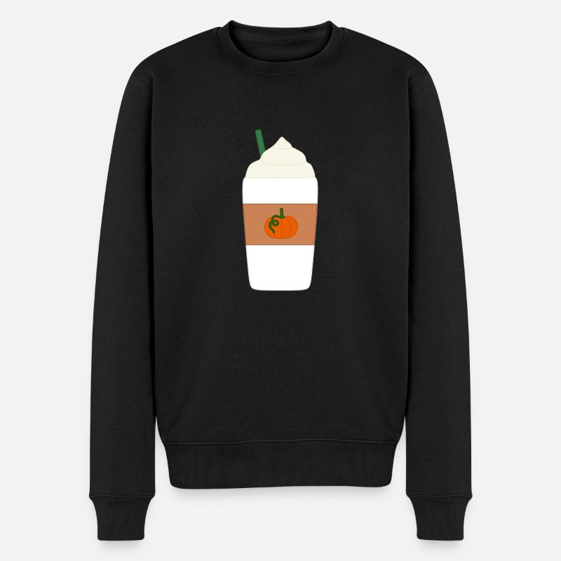 Pumpkin Spice Latte - Männer Premium Bio Pullover - Schwarz