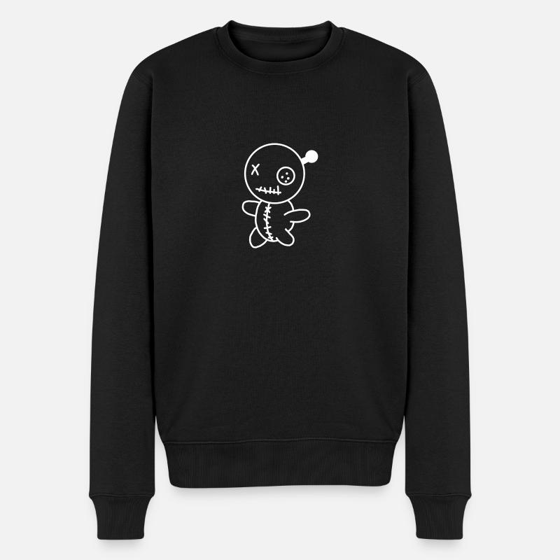 Kleines Voodoo Männchen - Voodoo-Puppe - Männer Premium Bio Pullover - Schwarz