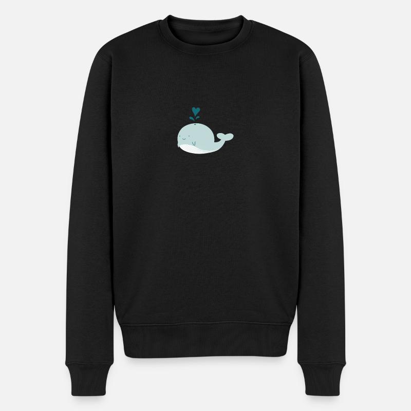 baleine - Pull Premium bio Homme - noir