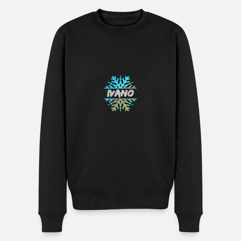 Geschenk für Ivano - Männer Premium Bio Pullover - Schwarz