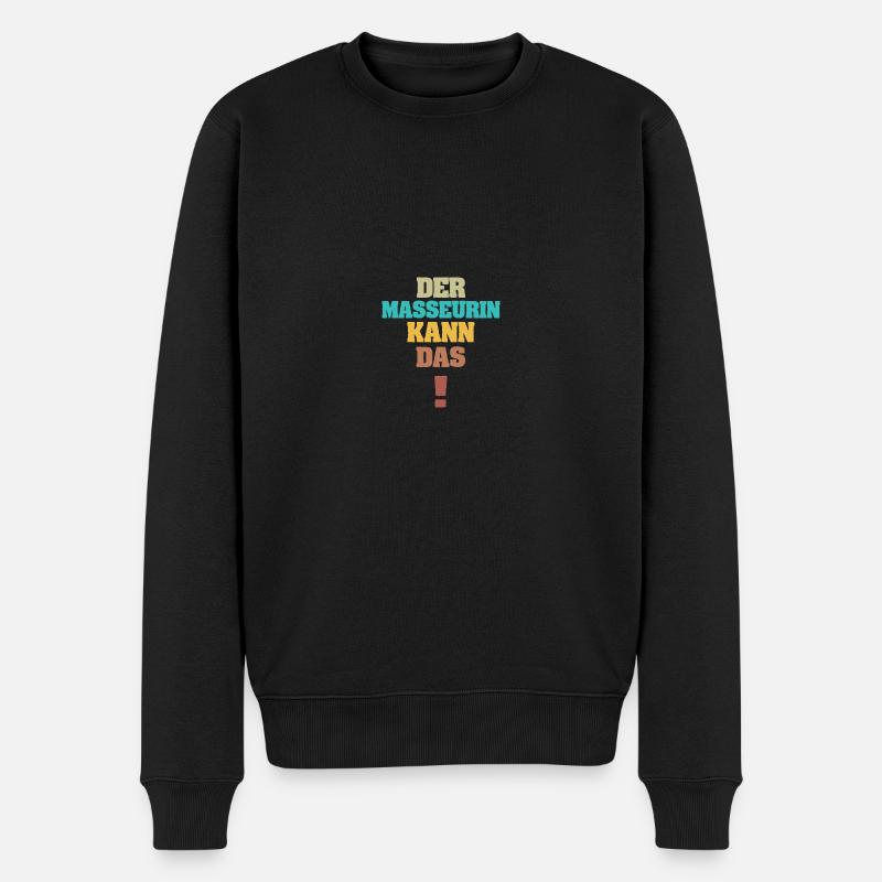 Geschenk für Masseurin - Männer Premium Bio Pullover - Schwarz