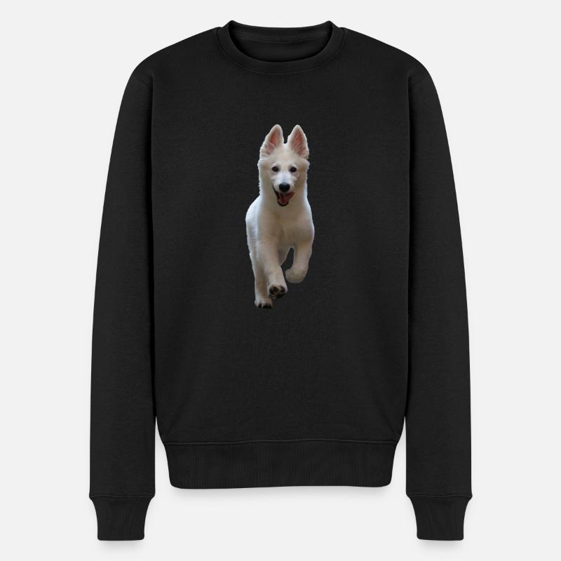 Welpe - Männer Premium Bio Pullover - Schwarz