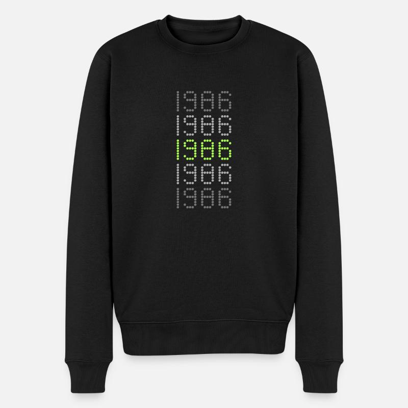 1986 - Männer Premium Bio Pullover - Schwarz