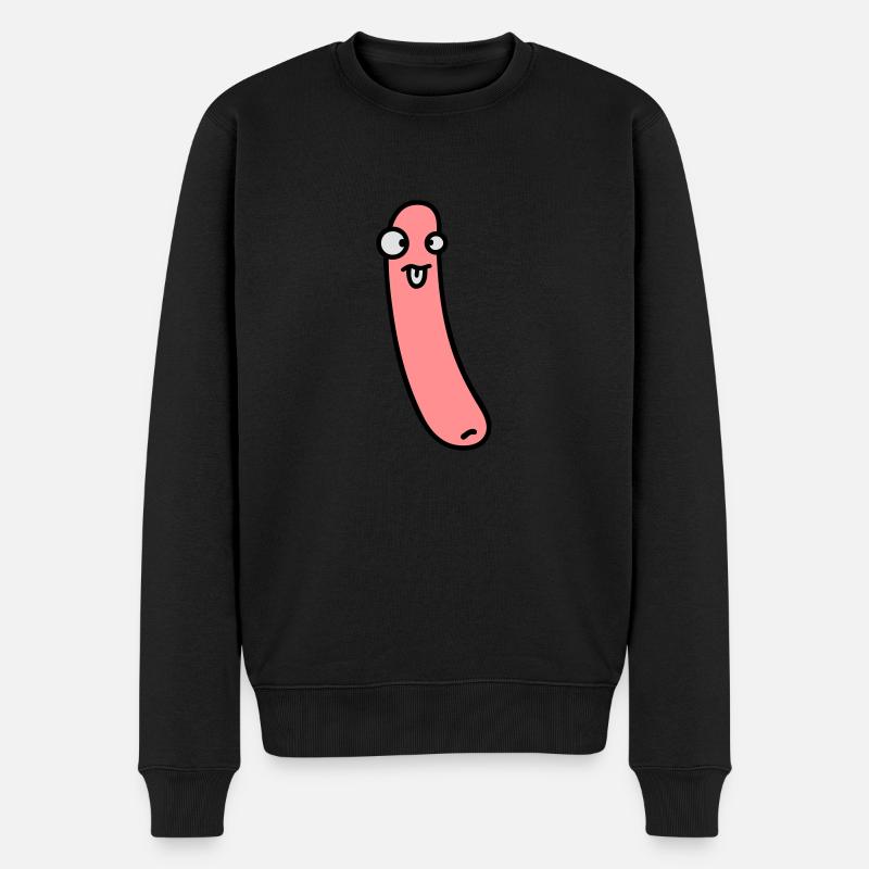 Funny Sausage - Männer Premium Bio Pullover - Schwarz