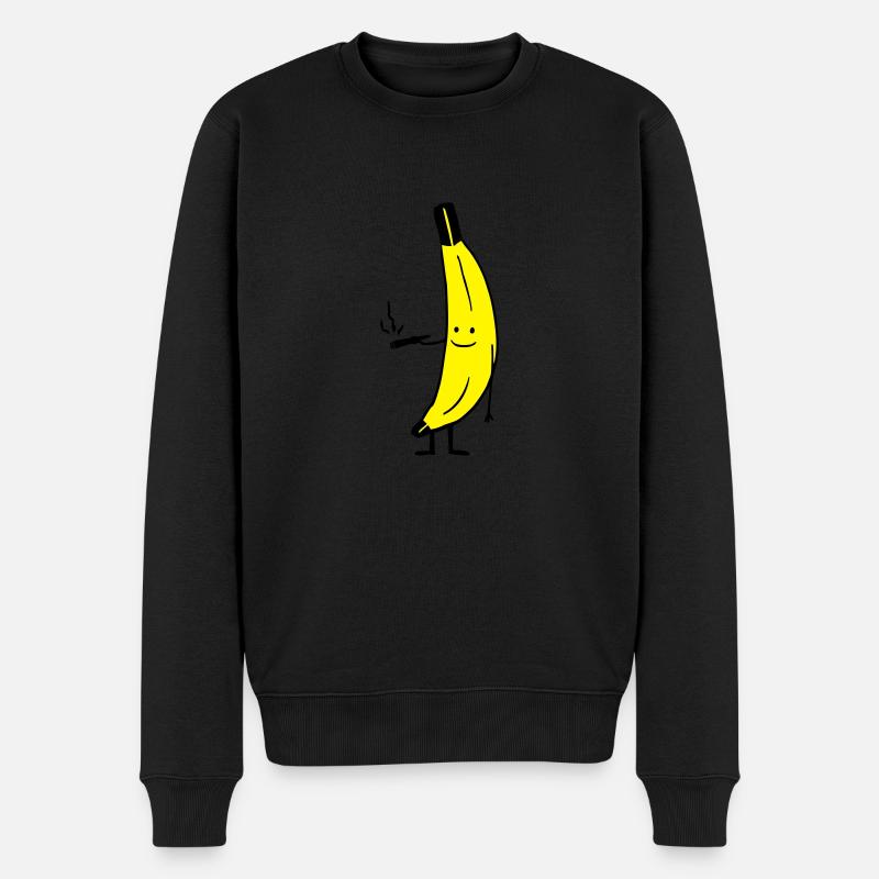 Weed Smoking Banana - Pull Premium bio Homme - noir