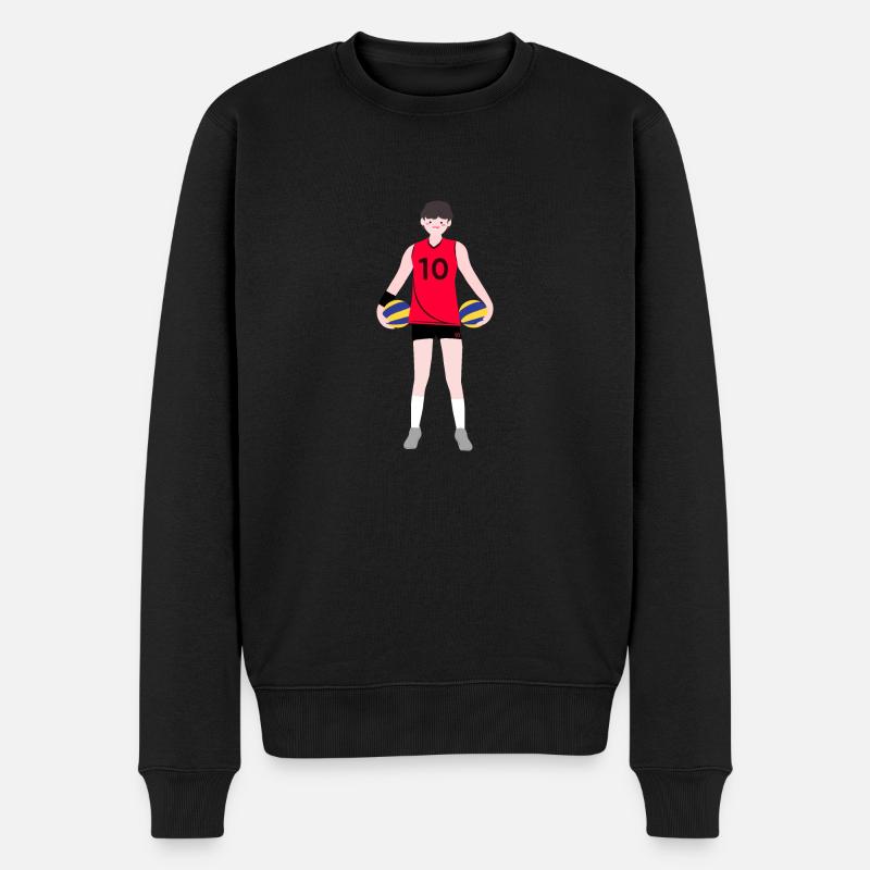 Joueuse de volley-ball - Pull Premium bio Homme - noir