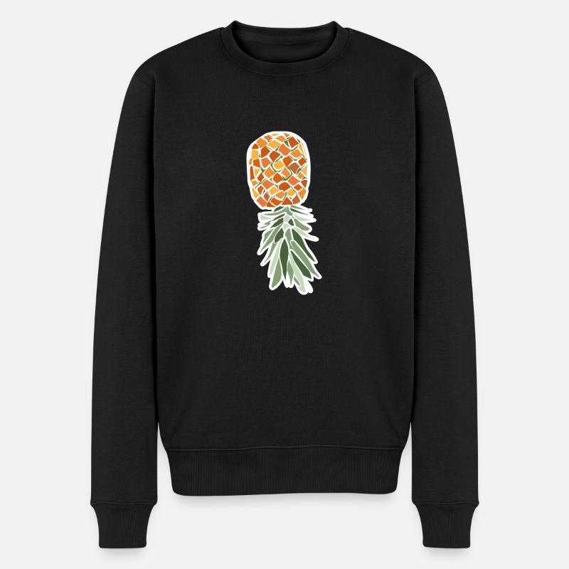 Ananas Mercadona - Männer Premium Bio Pullover - Schwarz