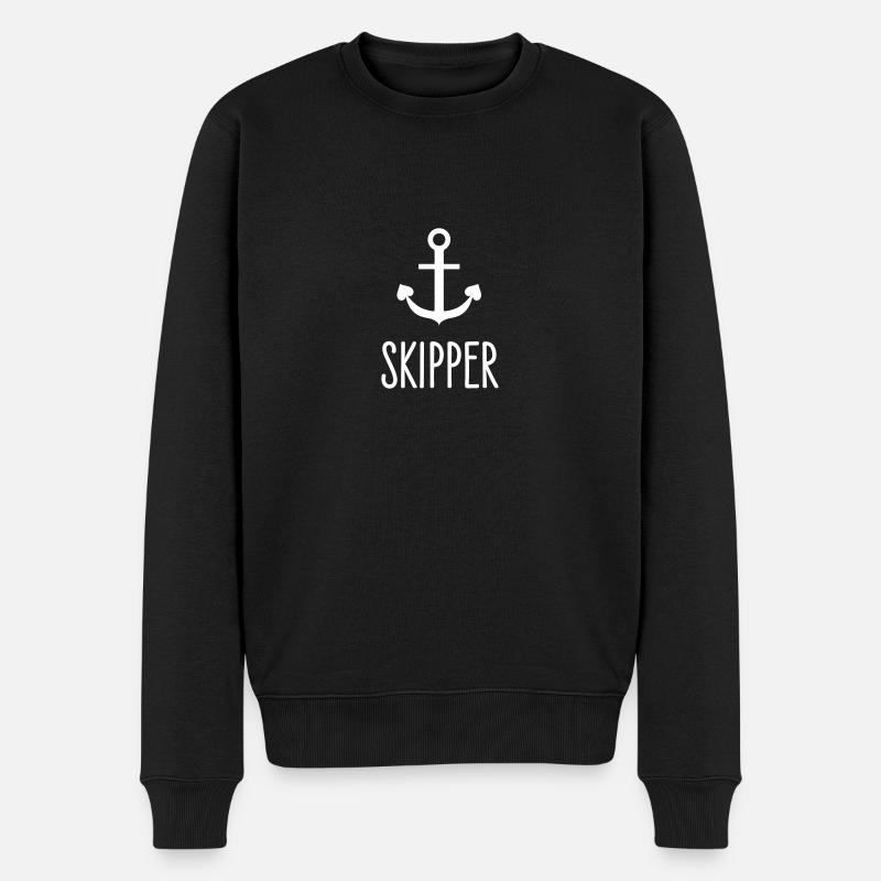 Crew - Skipper Segeln Charter Mannschaft - Männer Premium Bio Pullover - Schwarz