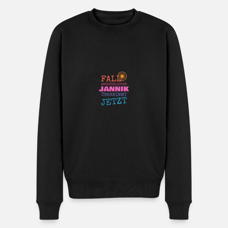 Geschenk für Jannik - Männer Premium Bio Pullover - Schwarz