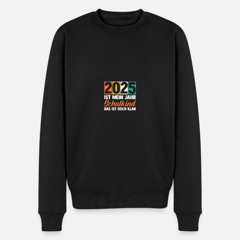 Kita Abschied Erste Klasse Einschulung 2025 - Männer Premium Bio Pullover - Schwarz