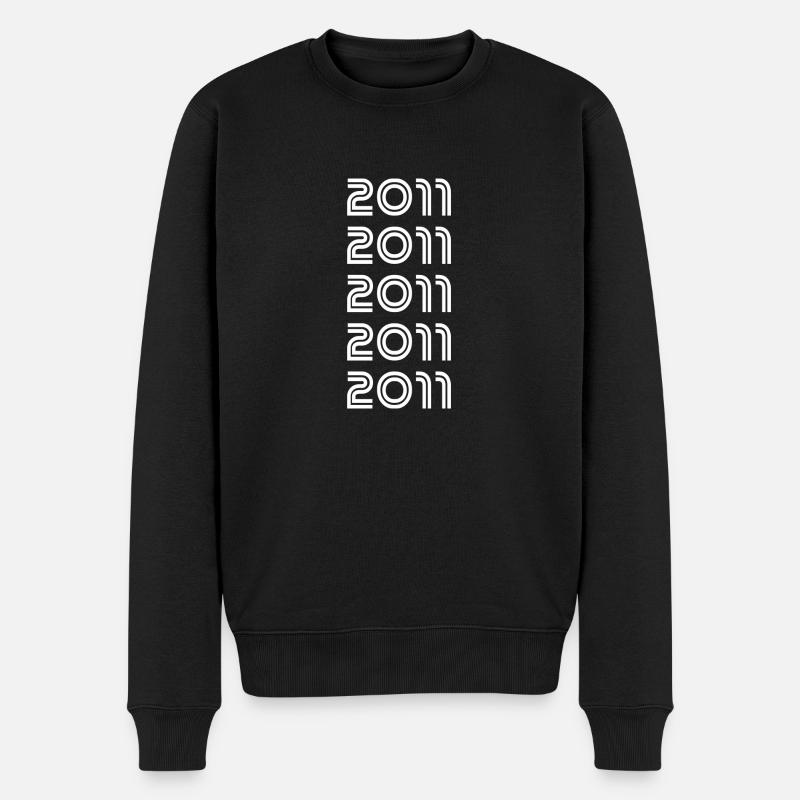 Jahreszahl 2011 - Männer Premium Bio Pullover - Schwarz