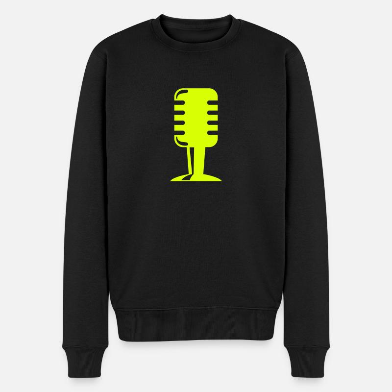 Microphone - Pull Premium bio Homme - noir