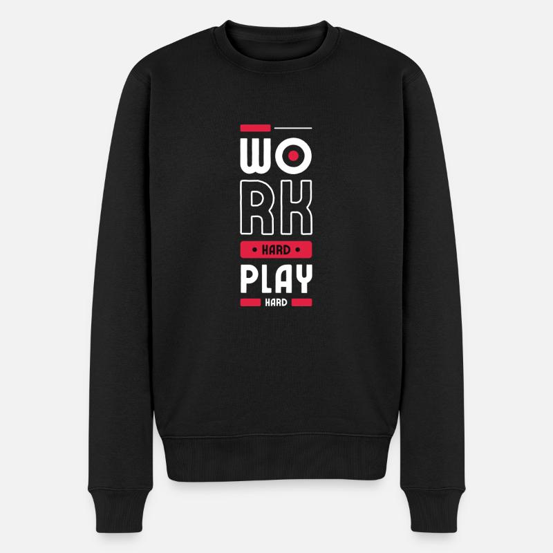 Travaille dur - Pull Premium bio Homme - noir