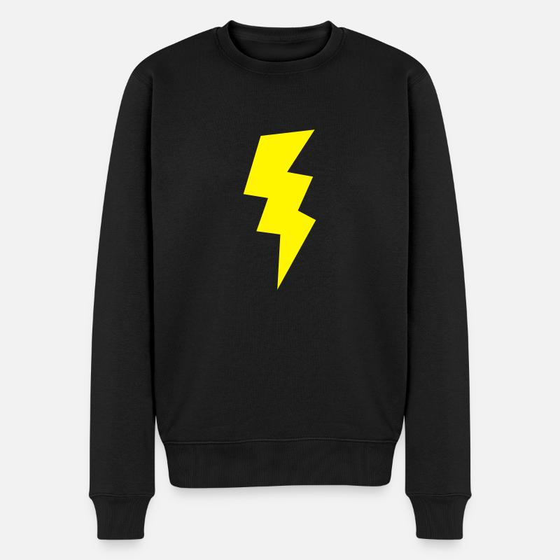 Blitz - Männer Premium Bio Pullover - Schwarz