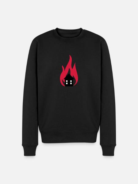 Fire house 3c - Men's Premium Organic Jumper - black