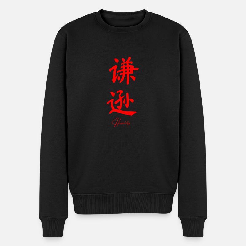 Chinesisch Sprache - Männer Premium Bio Pullover - Schwarz