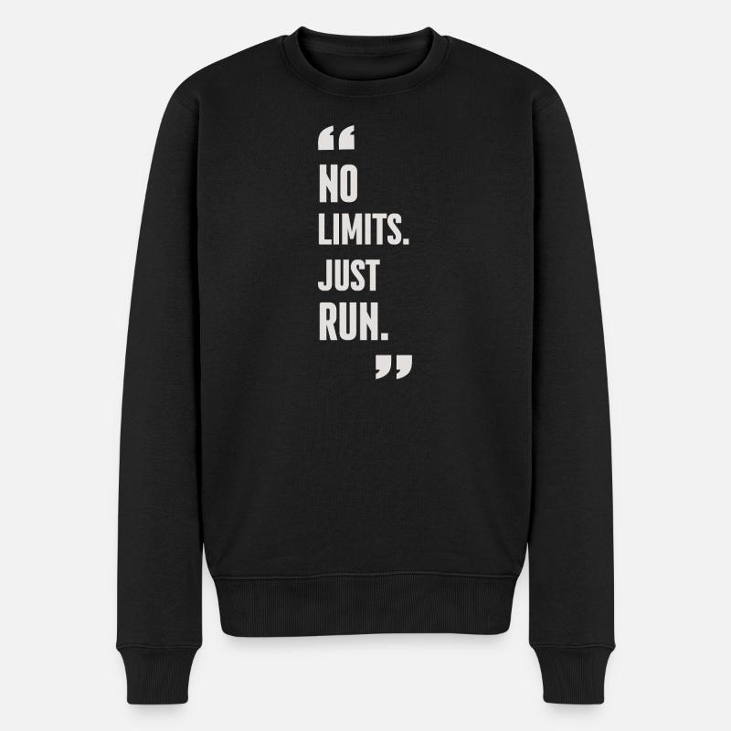 Motivational Running Shirt & Merch - Männer Premium Bio Pullover - Schwarz
