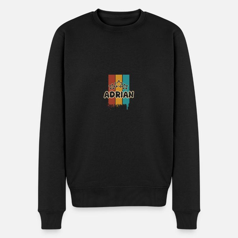 Adrian - Männer Premium Bio Pullover - Schwarz