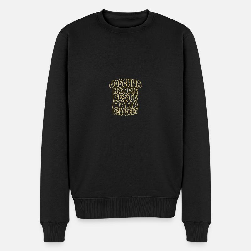 Joschua - Männer Premium Bio Pullover - Schwarz