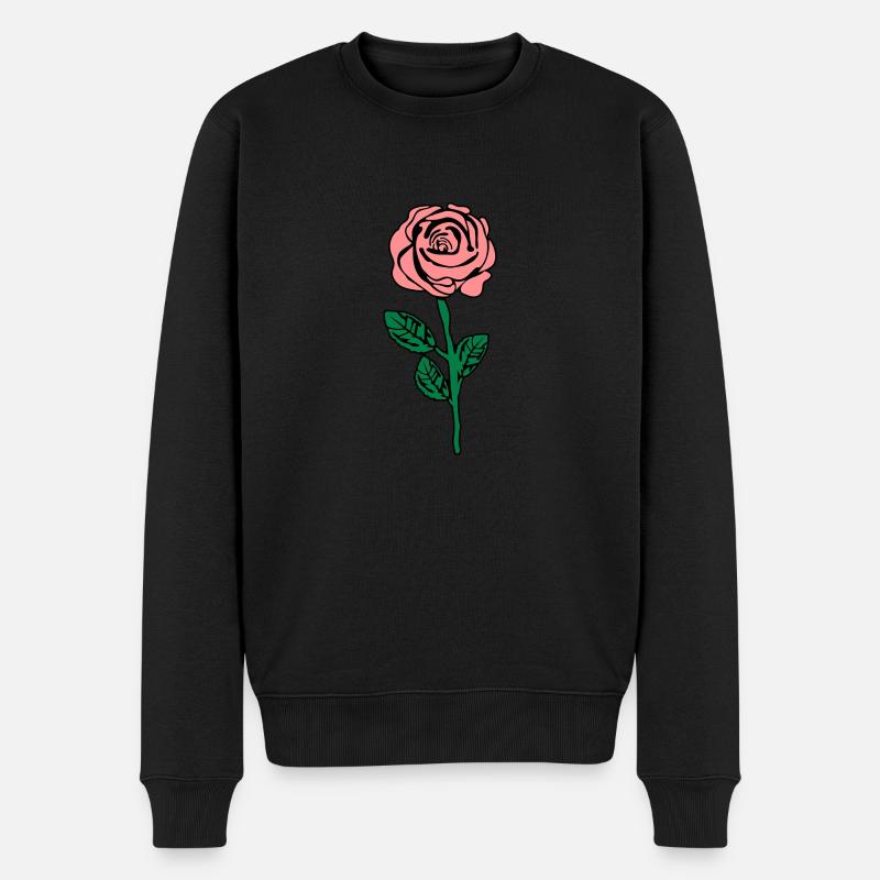 rose_design_002 - Pull Premium bio Homme - noir