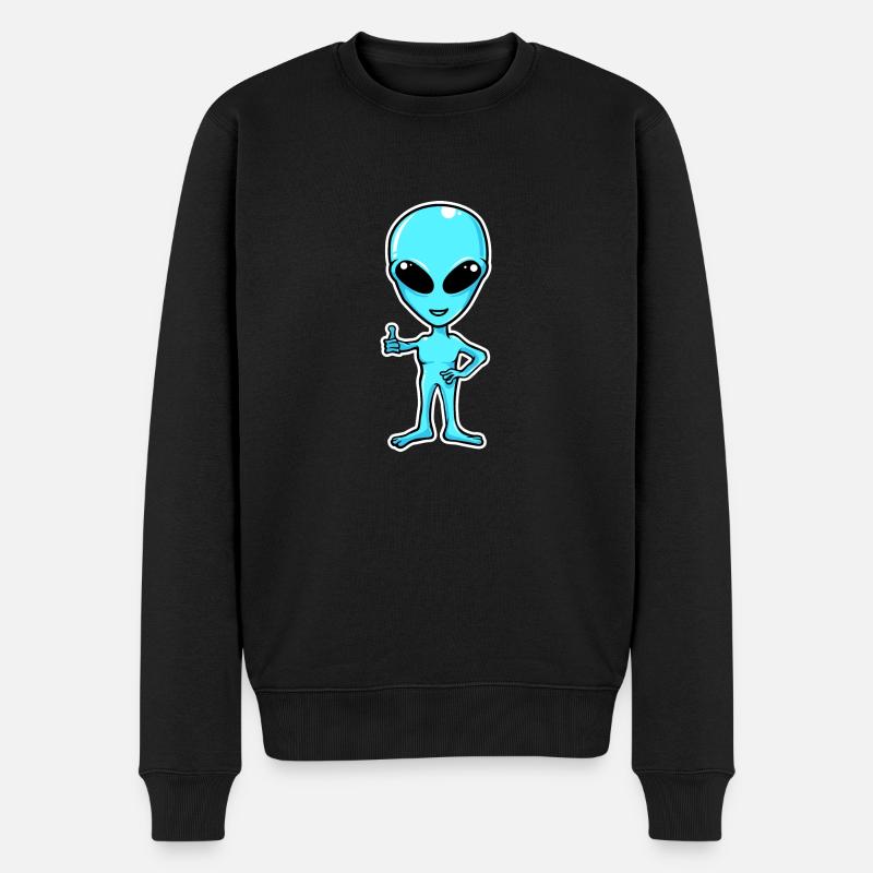 Alien - Männer Premium Bio Pullover - Schwarz