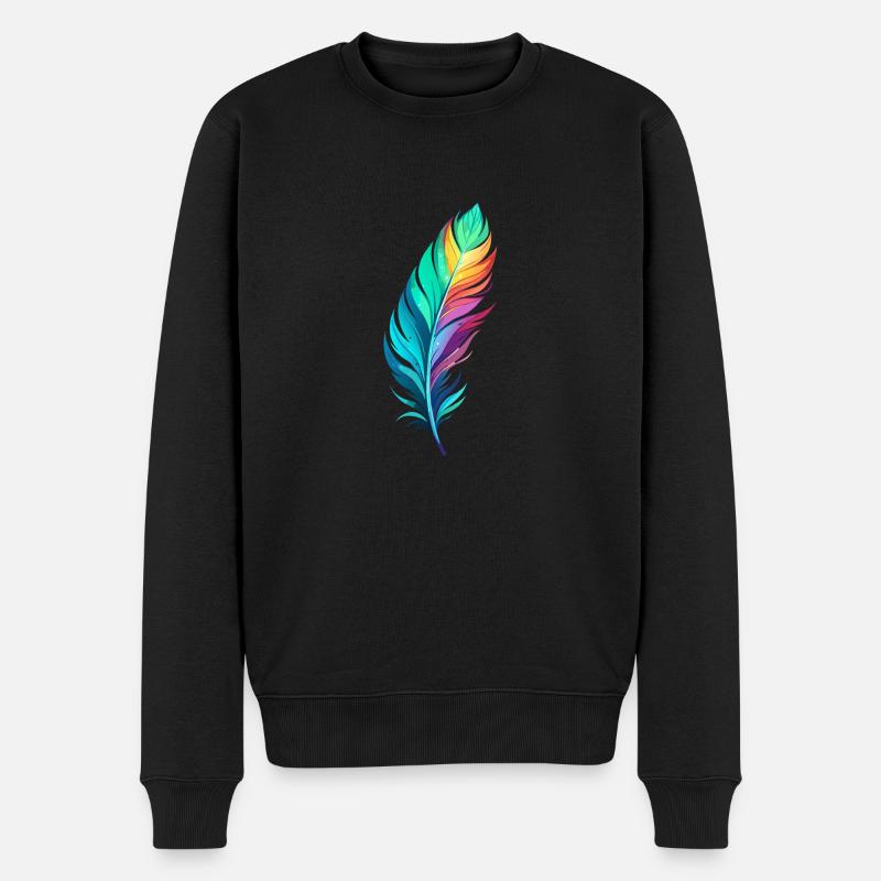 FEDER - Männer Premium Bio Pullover - Schwarz