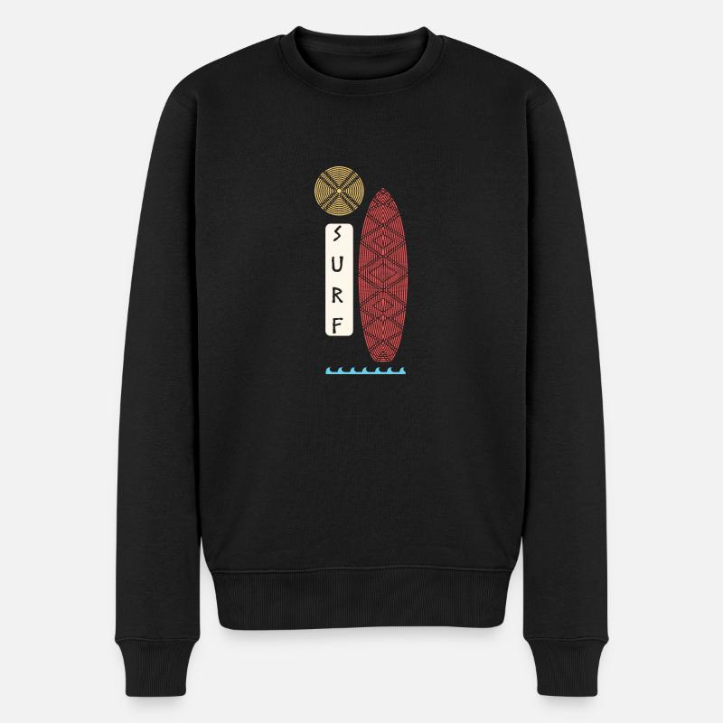 Surfer au soleil - Pull Premium bio Homme - noir