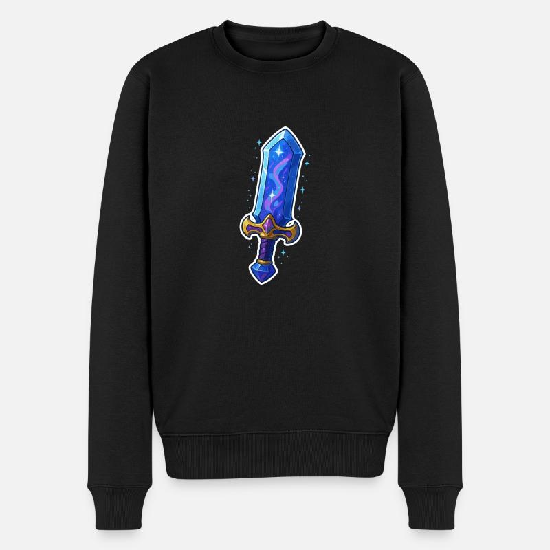 Fantasy Sword - Männer Premium Bio Pullover - Schwarz